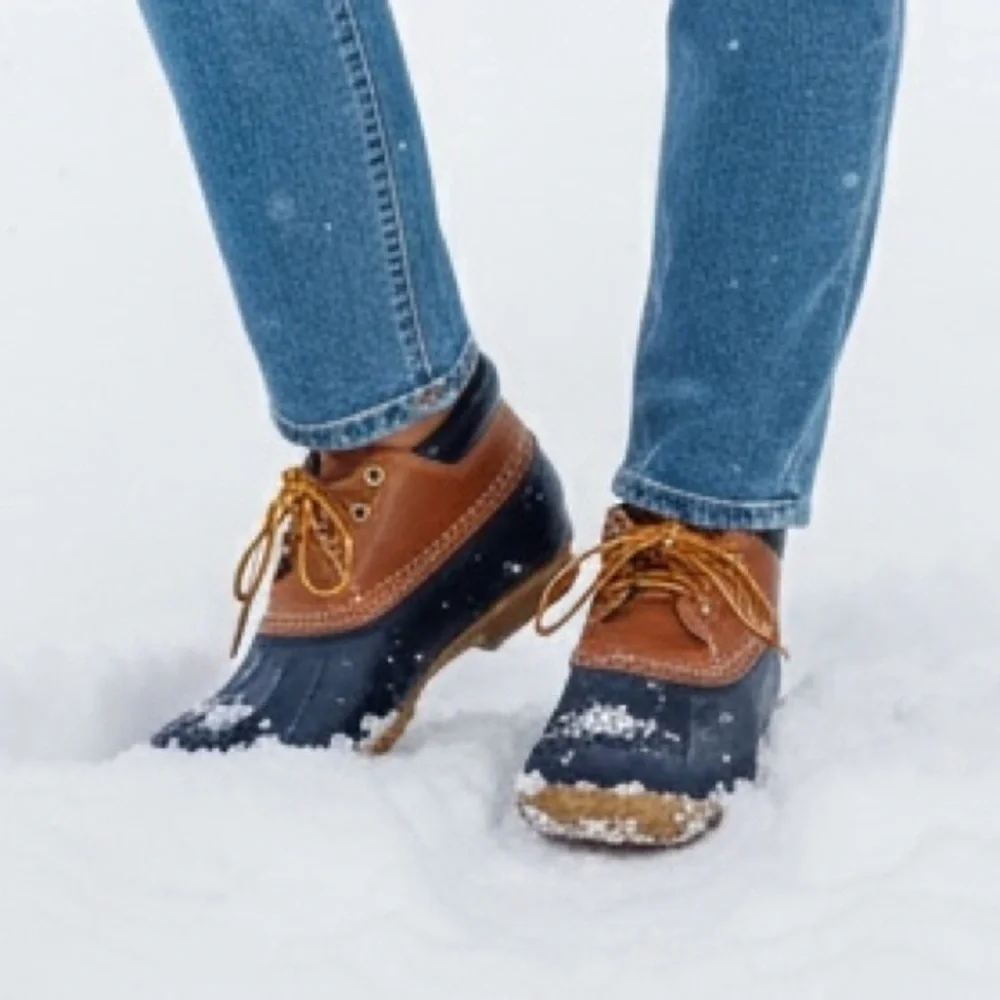 L.L. Bean Women's Winter Boots — Navy & Brown Duck Boots, Size 7 — 443 Views!
